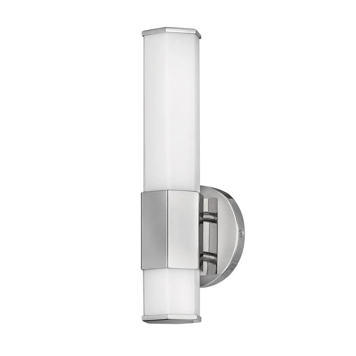 Netlighting Hinkley Facet Integrated LED Bathroom Wall Lamp Polished Chrome 3000K IP44 in Grey