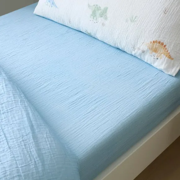 Set of 2 Dinosaur Cotton Muslin Fitted Sheets 2