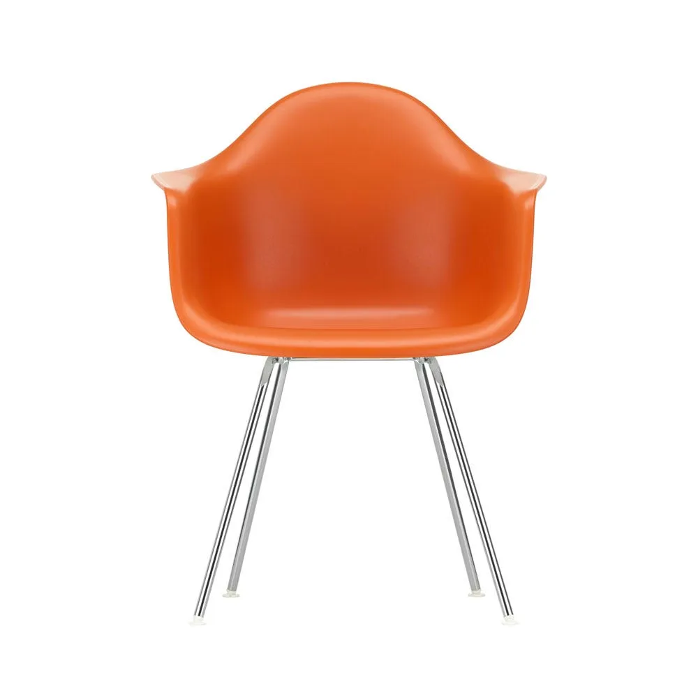 Vitra Eames DAX Armchair New Height Rusty Orange Chrome Base 3