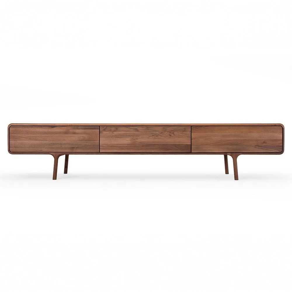 Gazzda Fawn Lowboard 3 Drawers Natural Oil Walnut 3