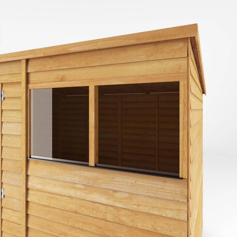 Mercia 10 x 6 Feet Overlap Pent Shed - L189.1 x W297.4 x H200.7 cm - Brown in Light Tan 6
