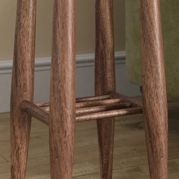 Haider Plinth Side Table with Shelf, Acacia Wood 3