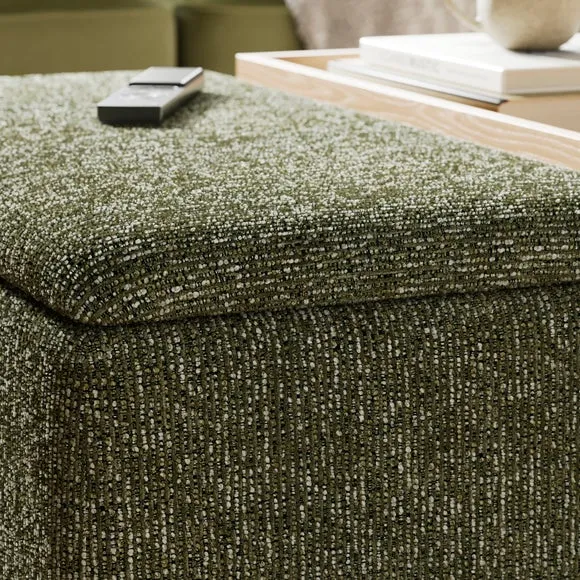 Elma Mixed Boucle Tray Table Ottoman 5