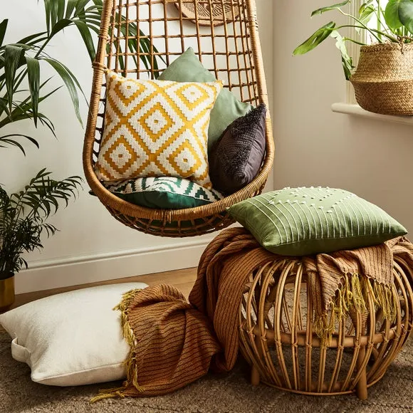 Zig Zag Tufted Cotton Cushion 6