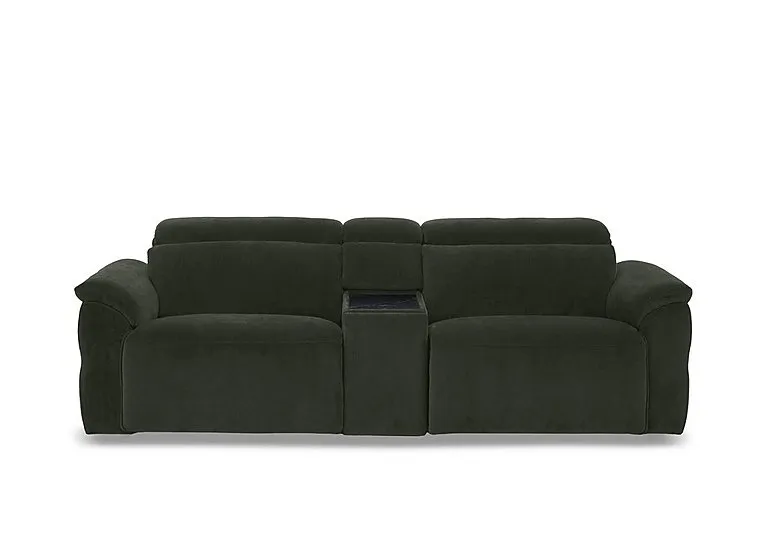 Dolomite 3 Seater Fabric Power Recliner Sofa with Power Headrests and Console - Manhattan Pine
