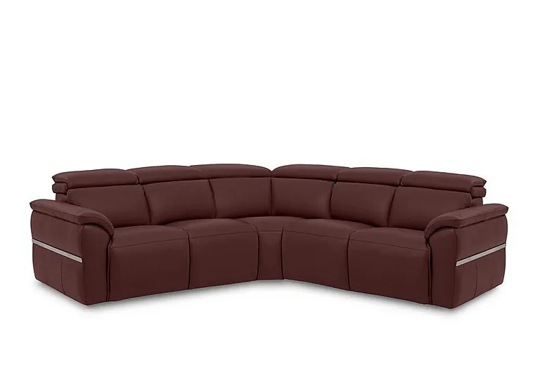Dolomite Large Leather Corner Sofa - Montana Ruby