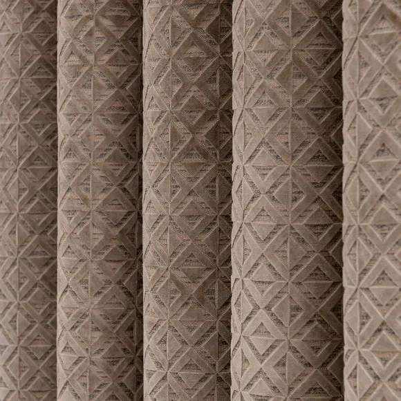 Diamond Geometric Velvet Eyelet Curtains 3