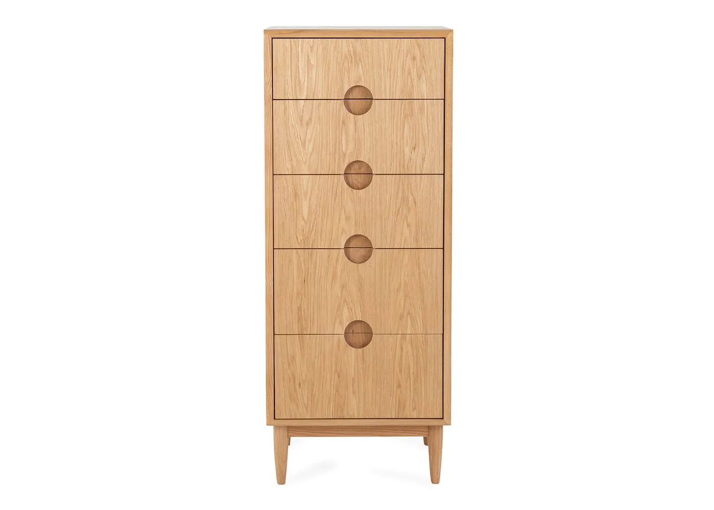 Heal's Amira Tallboy Chest of Drawers Oak