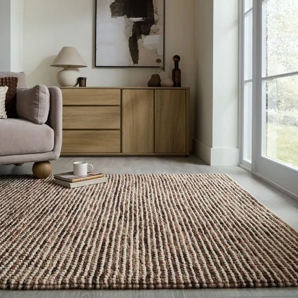Nico Wool Woven Stripe Rug 1