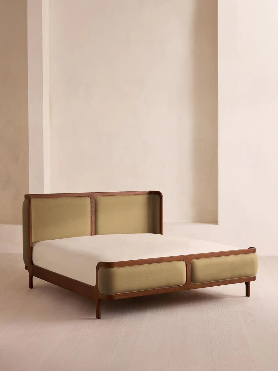 Belsa Bed, Superking, Linen, Wheat
