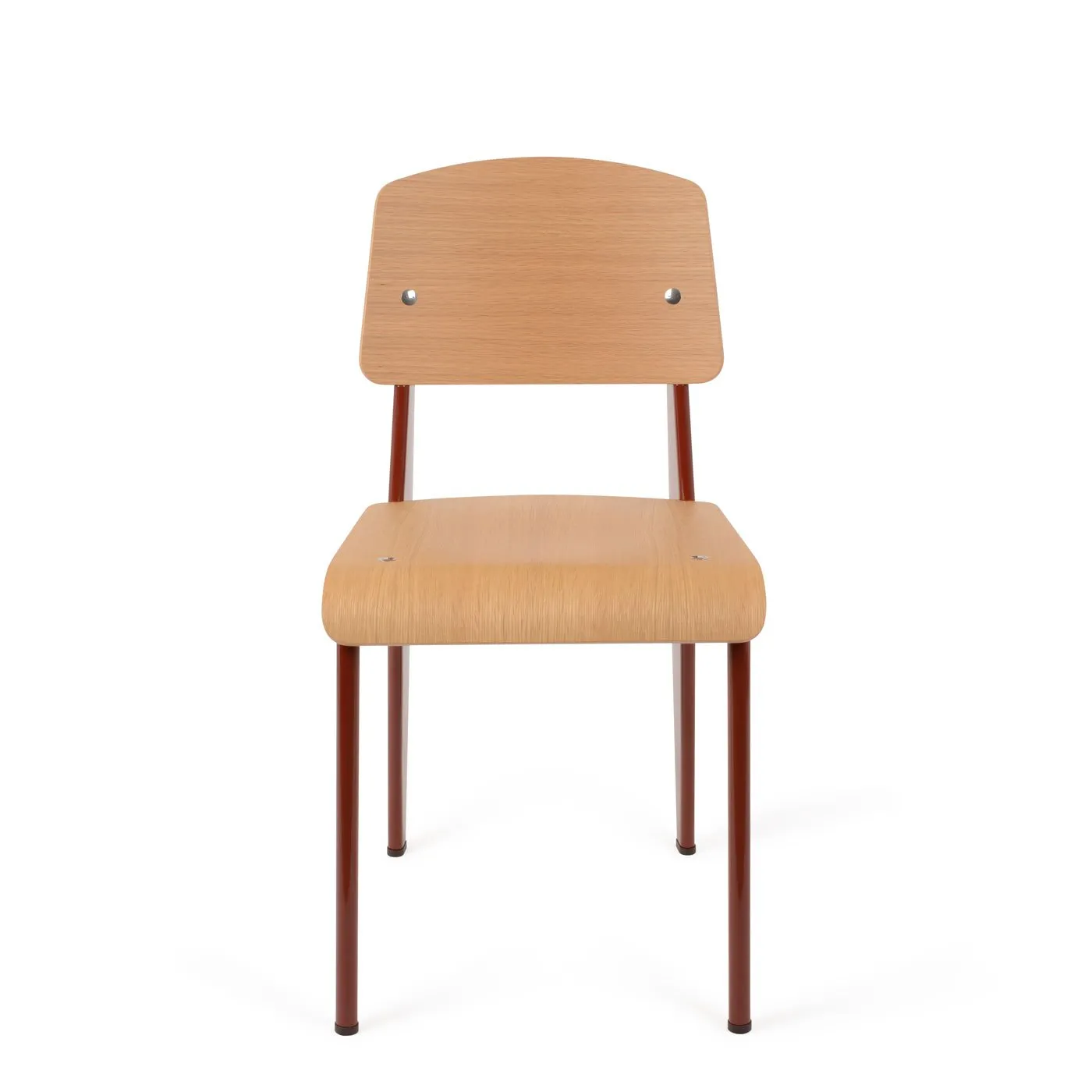 Vitra Standard Chair, Oak Seat Red Base 1