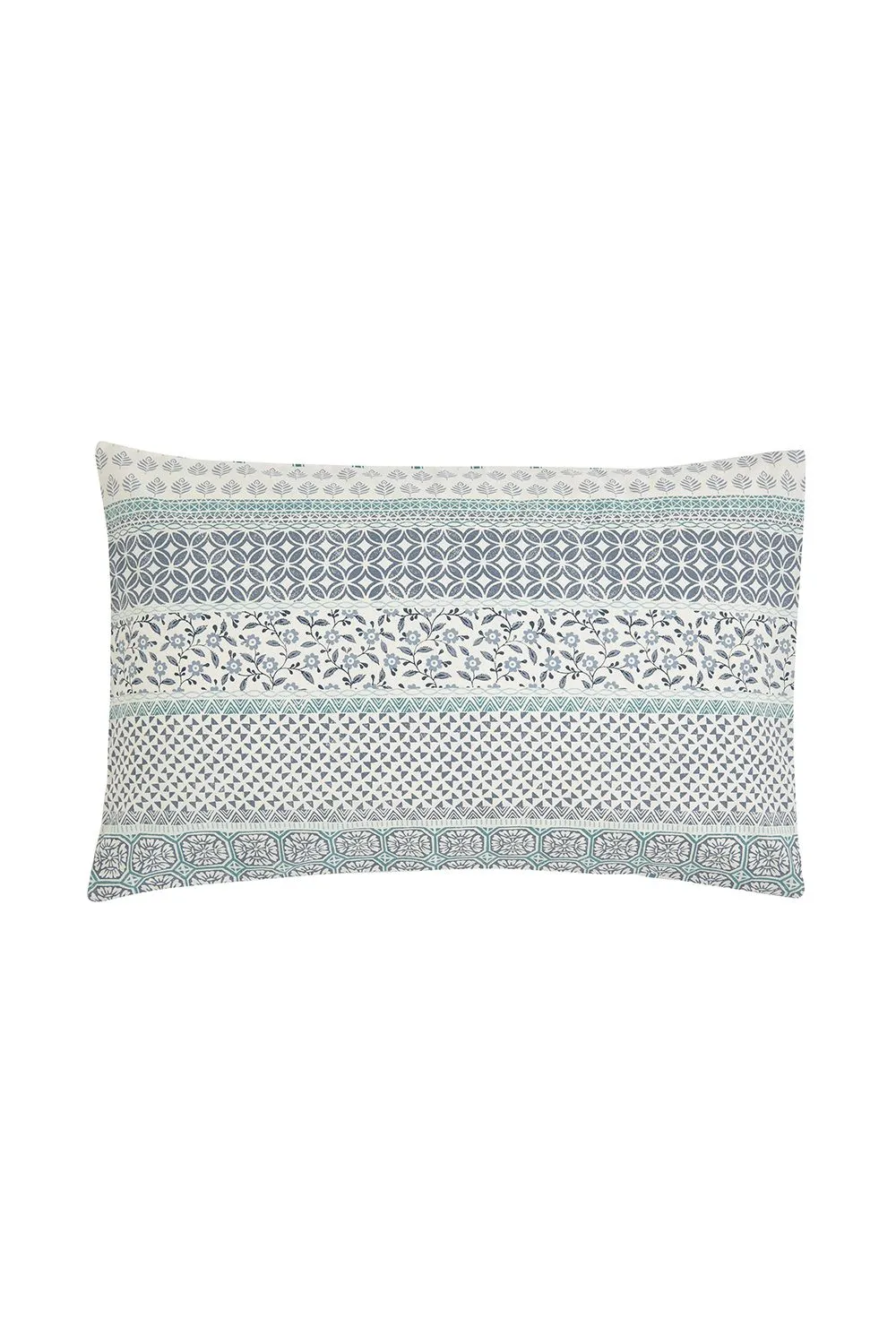 Helena Springfield 'Folk Stripe' Cotton Duvet Cover Set in Teal 3