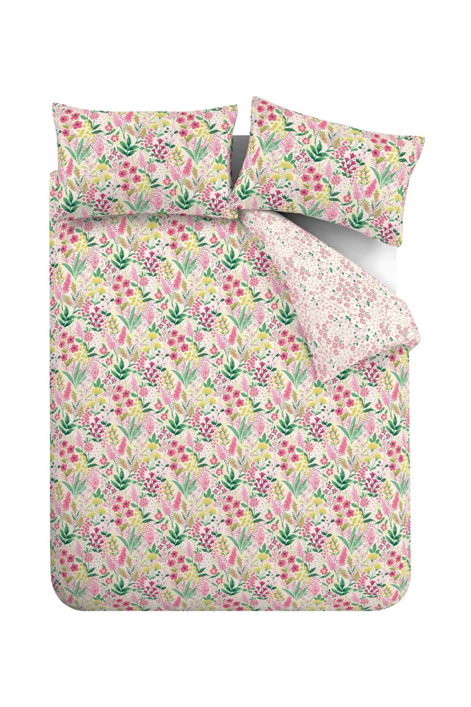 Catherine Lansfield 'Tilly Floral' Reversible Duvet Cover Set in Pink 6