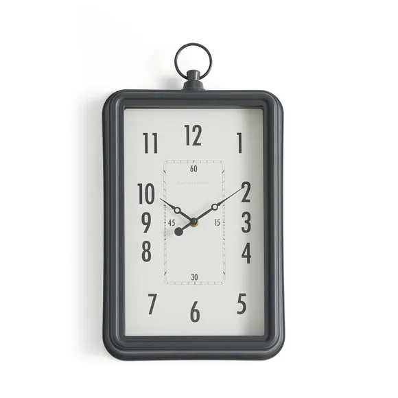 Vintage Pocket Watch Rectangle Indoor Outdoor Wall Clock 3
