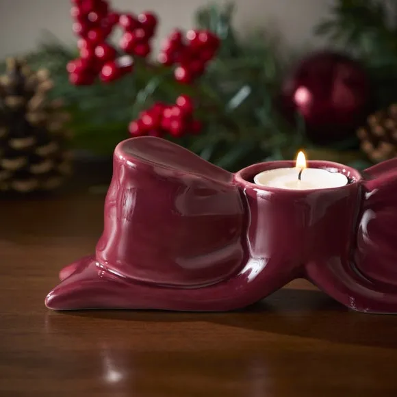 Bow Ceramic Tealight Holder 2