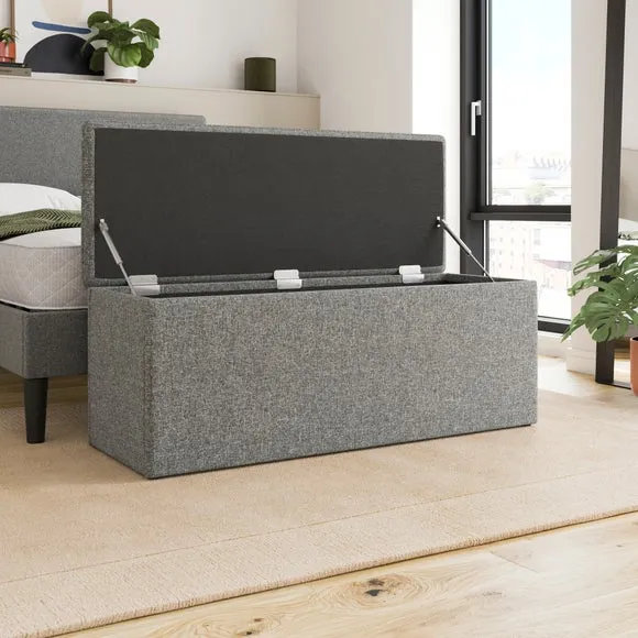 Olton Textured End of Bed Storage Ottoman 2