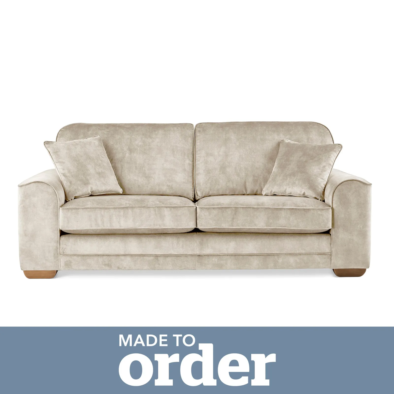 Morello 3 Seater Sofa Slub Velvet Slub Velvet Natural