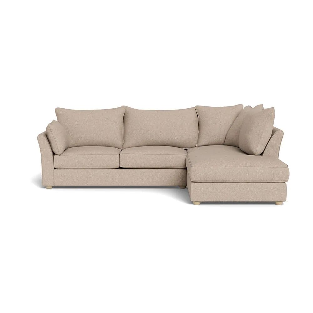 Heal's Tailor Right Hand Facing Corner Sofa Boucle Tweed Pearl Natural Feet 1