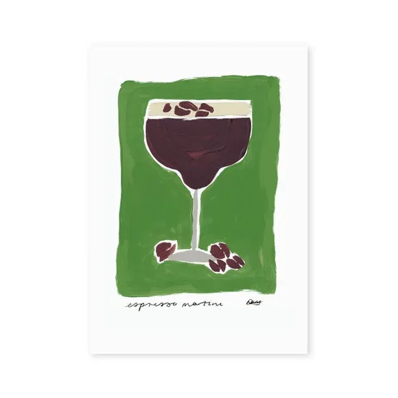 East End Prints Espresso Martini Green Framed Print 2