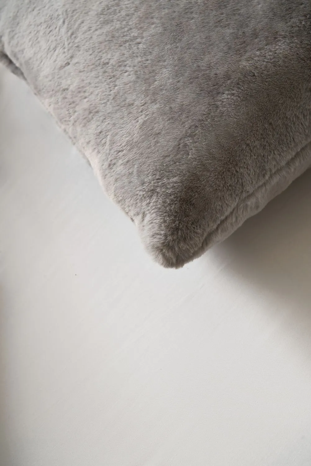 BHS Faux Fur Cushion in Grey 2