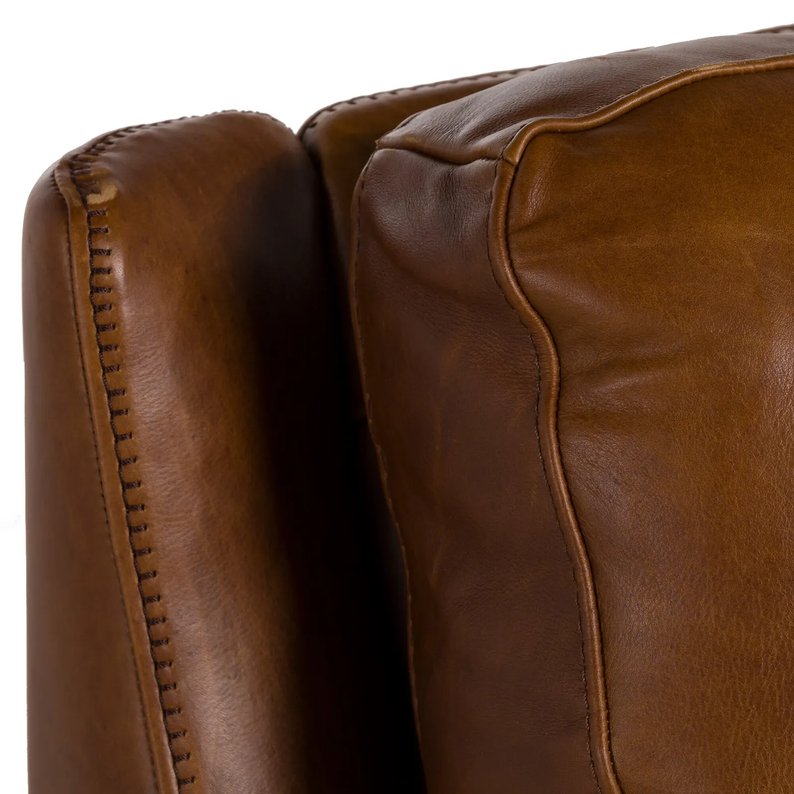 Albard Loveseat Sofa, Brown Leather | Barker & Stonehouse 4