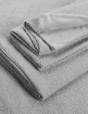M&S Curly Teddy Fleece Bedding Set