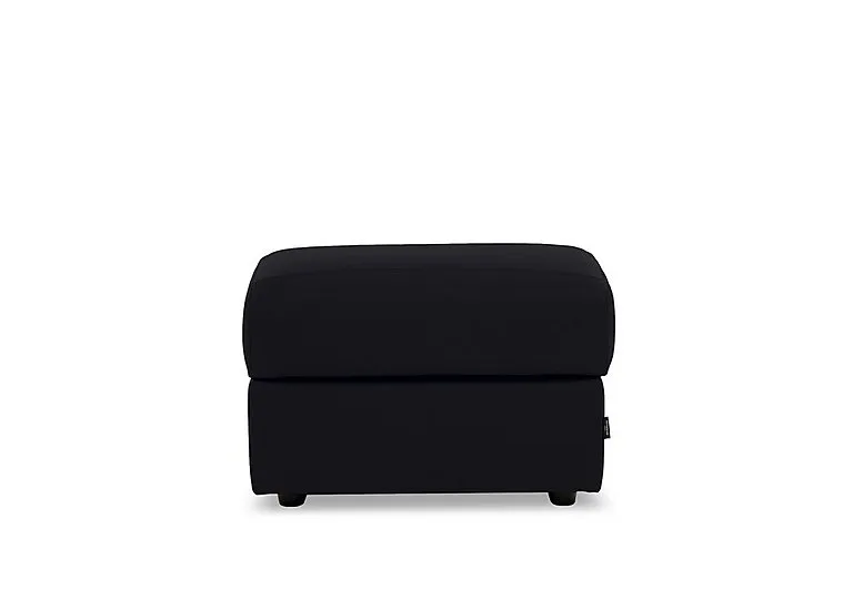Marconi Rectangular Leather Storage Footstool - Torello Nero - Living Room Furniture - In Time for Christmas