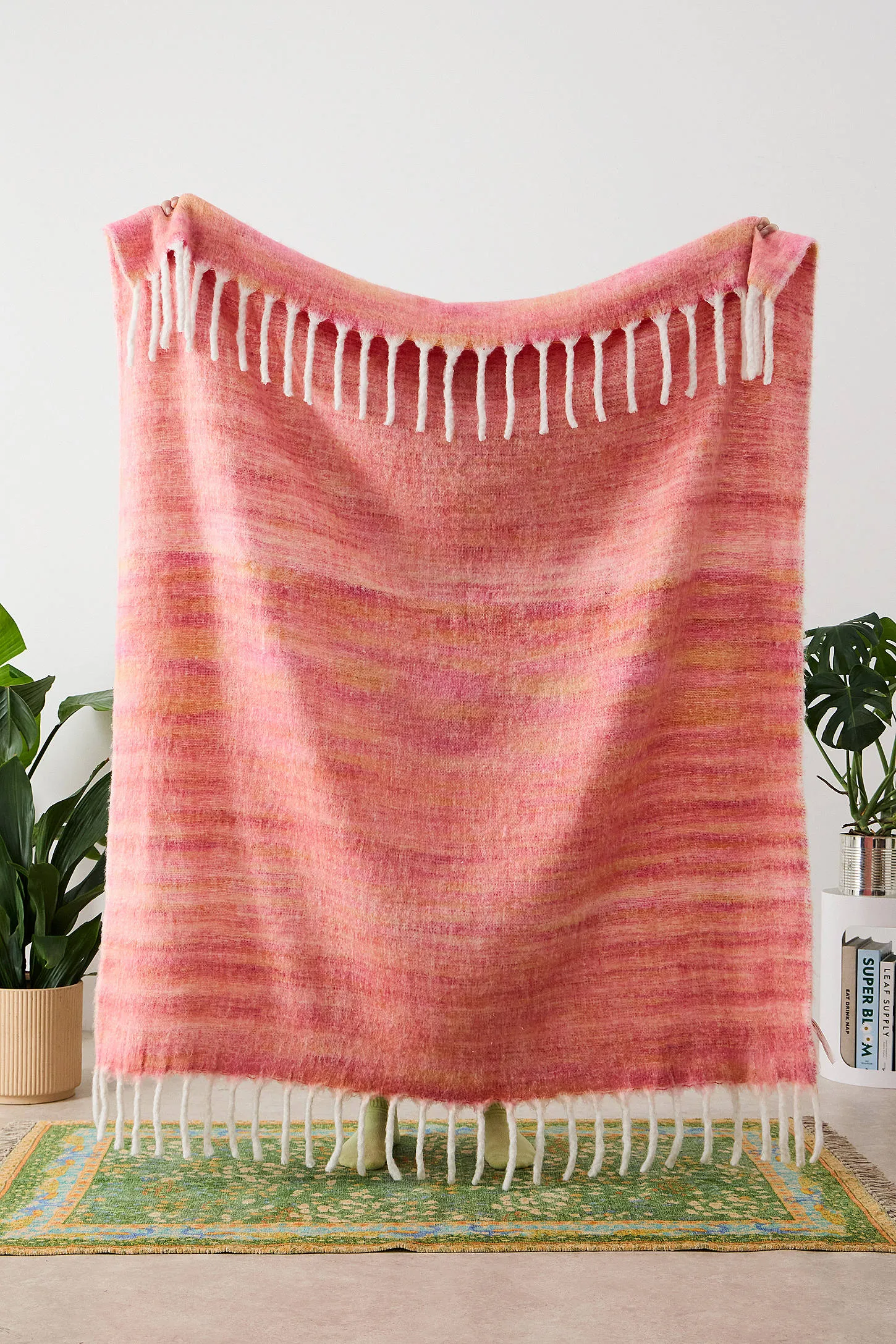 Sunset Space-Dye Throw - Pink
