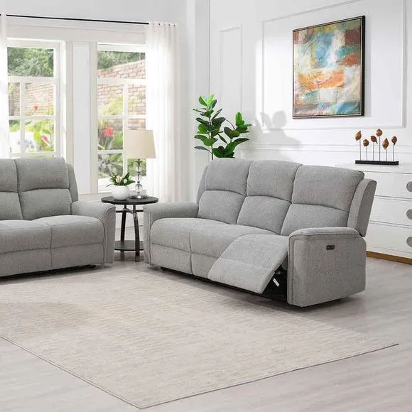 Lanark Chenille Power Recliner 3 Seater Sofa 2