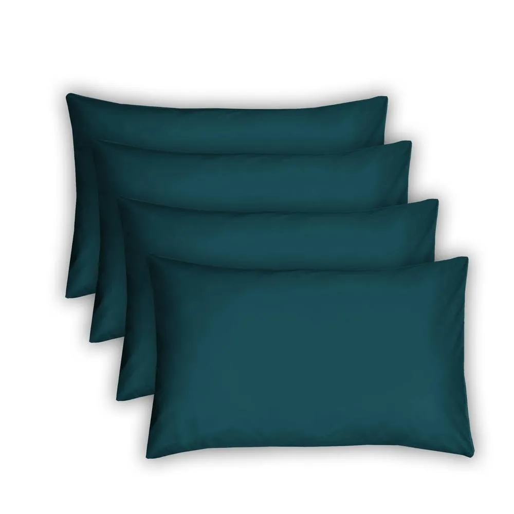 Smart Living Polycotton Housewife Pillowcases 4 Pack 48x74cm Bedding in Teal