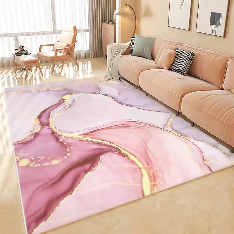 1600mm x 2300mm Abstract Modern Polyester Area Rug Living Room Flowing Pattern