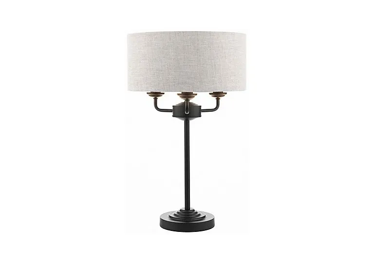 Sorrento 3 Light Table Lamp - Black