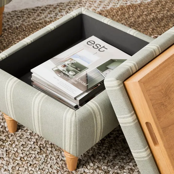 Charnwood Folkstone Stripe Storage Footstool 3