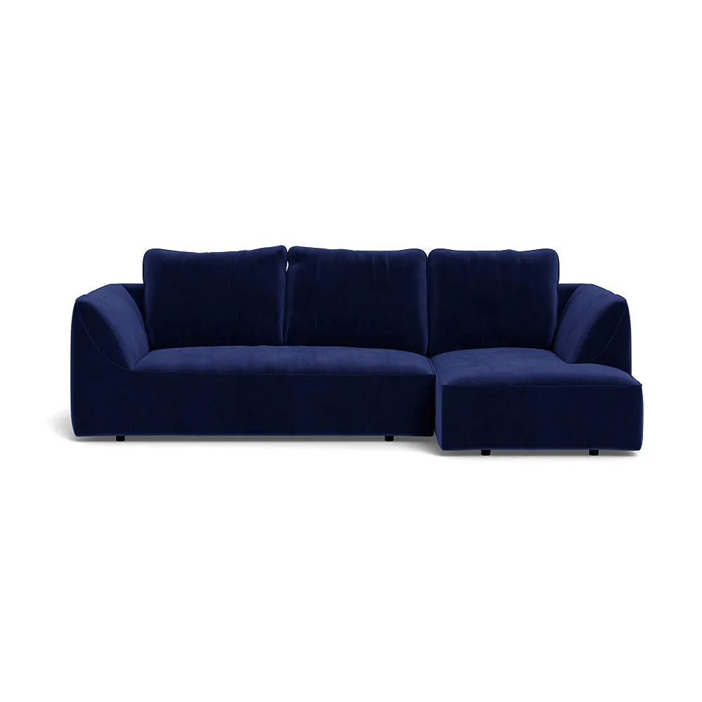 Heal's Morven Right Hand Facing Corner Chaise Sofa Smart Luxe Velvet Midnight 1
