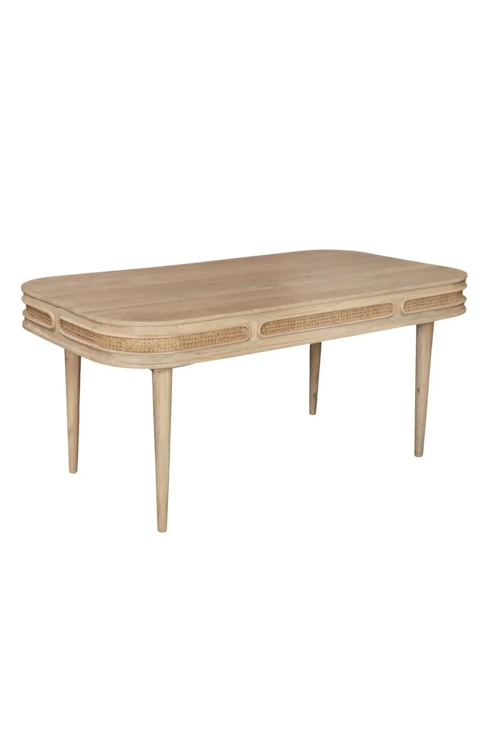 IH Design Chester Solid Mango Wooden 6-8 Seater Dining Table in Natural 2