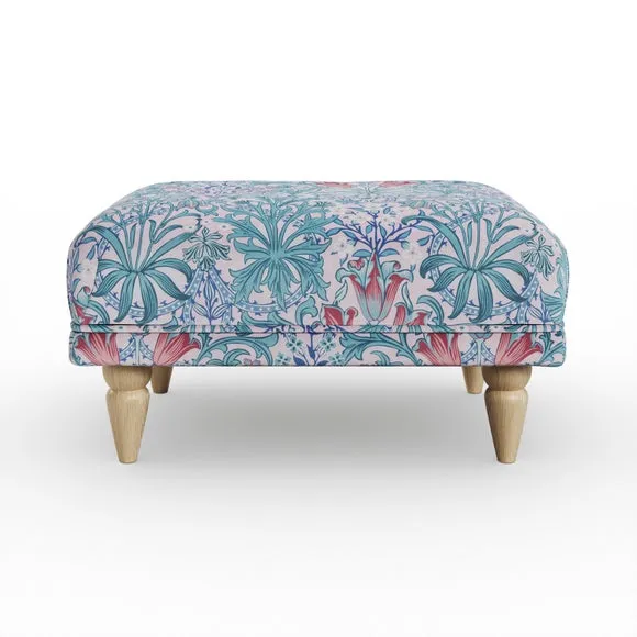 Jolene William Morris Woodland Weeds Print Velvet Footstool 6