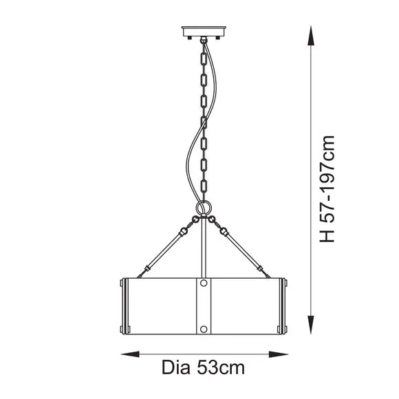 Vogue Klara 6 Light Adjustable Chandelier 6