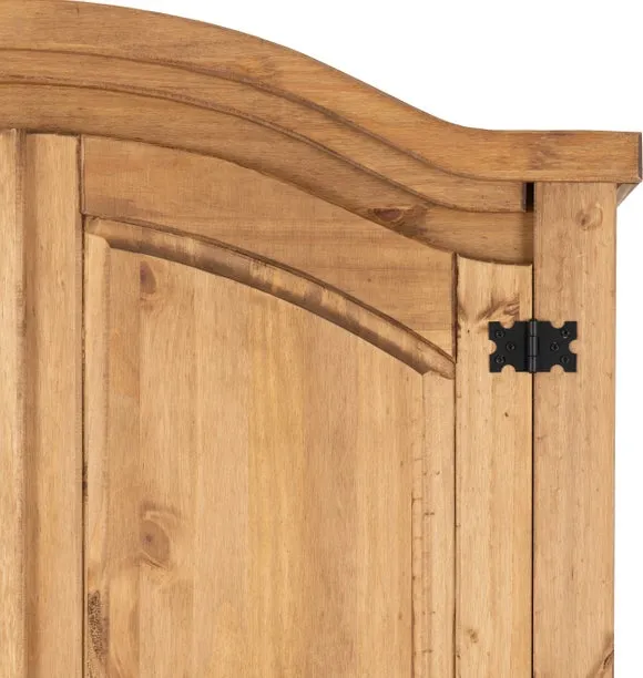 Corona Double 1 Drawer Wardrobe, Pine 6
