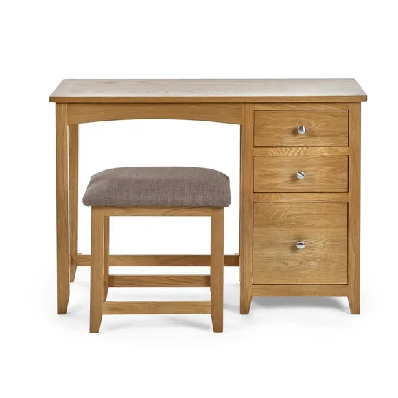Jenkins Single Dressing Table and Stool, Oak 3