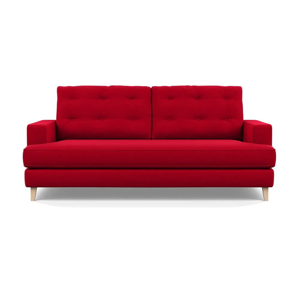 Heal's Mistral 3 Seater Sofa Melton Wool Red Oxide Natural Feet