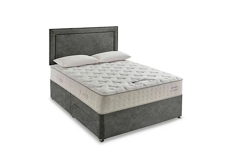 Revitalise Ortho 1400 Divan Set - Super King - Fine Cord Velvet Hunter
