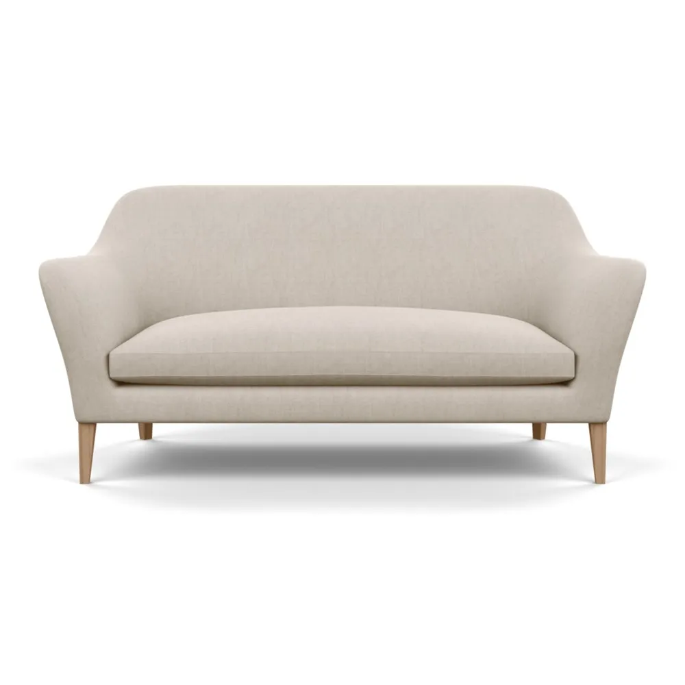 Heal's Wallis 3 Seater Sofa Broad Weave Putty Walnut Feet 2