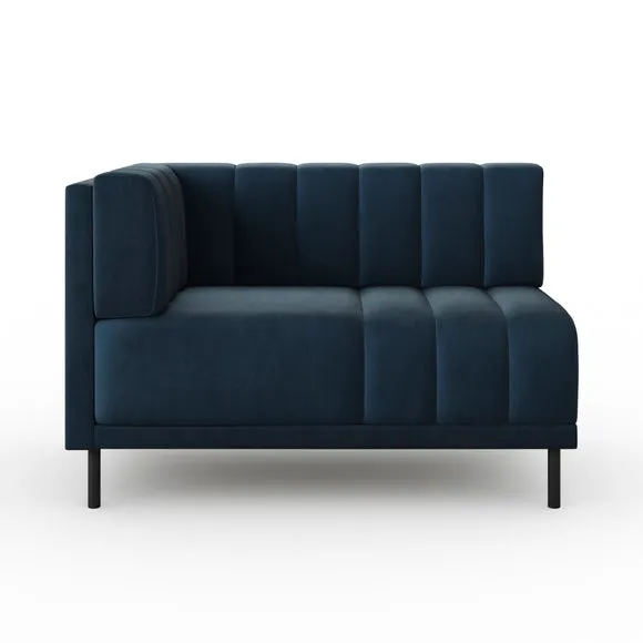 Amali Corner Dining Bench, Matte Plush Velvet 5