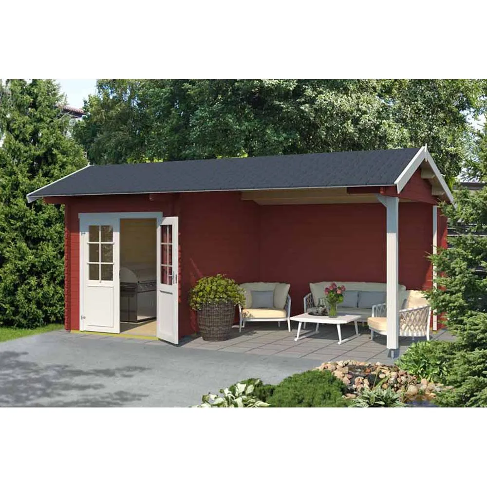 Lasita Maja Ltd Kenzo 300-Log Cabin, Garden Room, Home Office - L580xW389.3xH273.6 cm in Light Brown 4