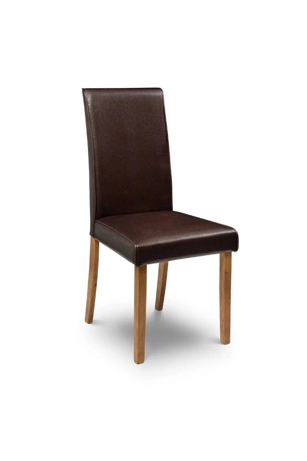 Julian Bowen Hudson High Back Upholstered Dining Chair (Set of 2) in Brown 3
