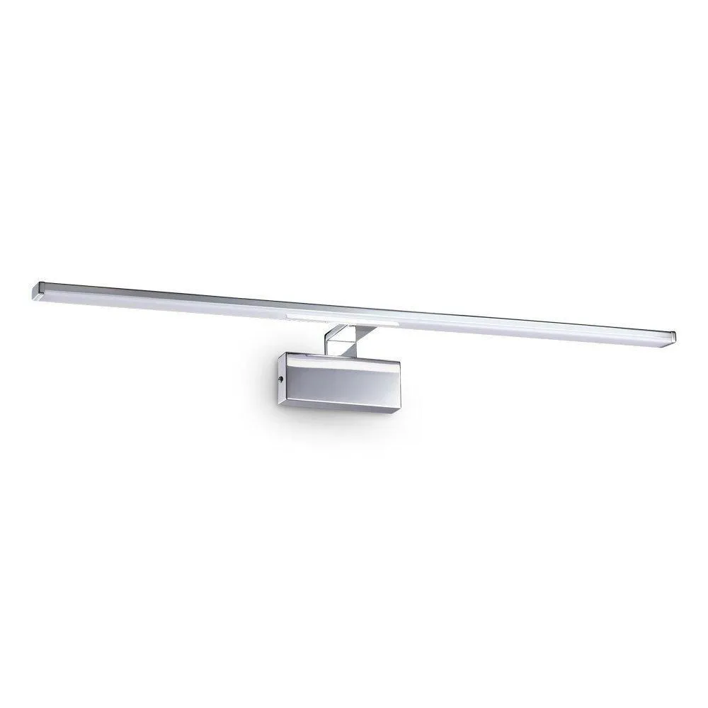Netlighting Alma Integrated LED Picture Wall Lamp 1 Light Chrome 3000K in Grey