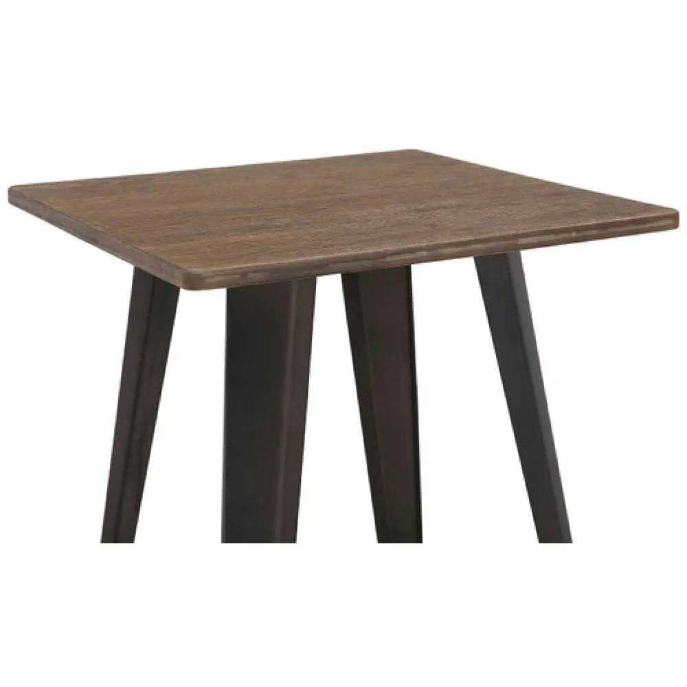 netfurniture Mayfair Rustic Square Bar Table in Black 5