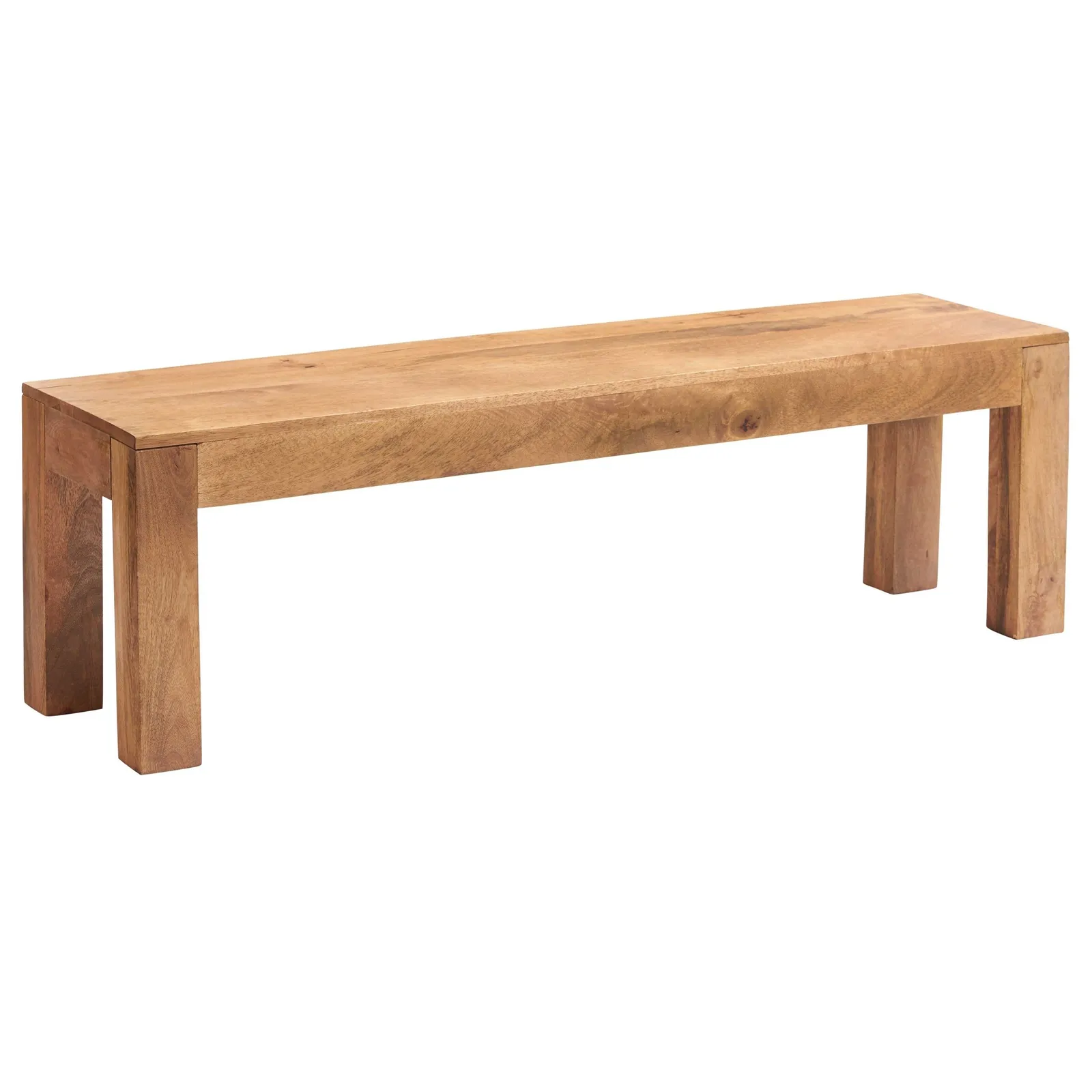 IH Design Solid Light Mango Dining Bench in Light Brown