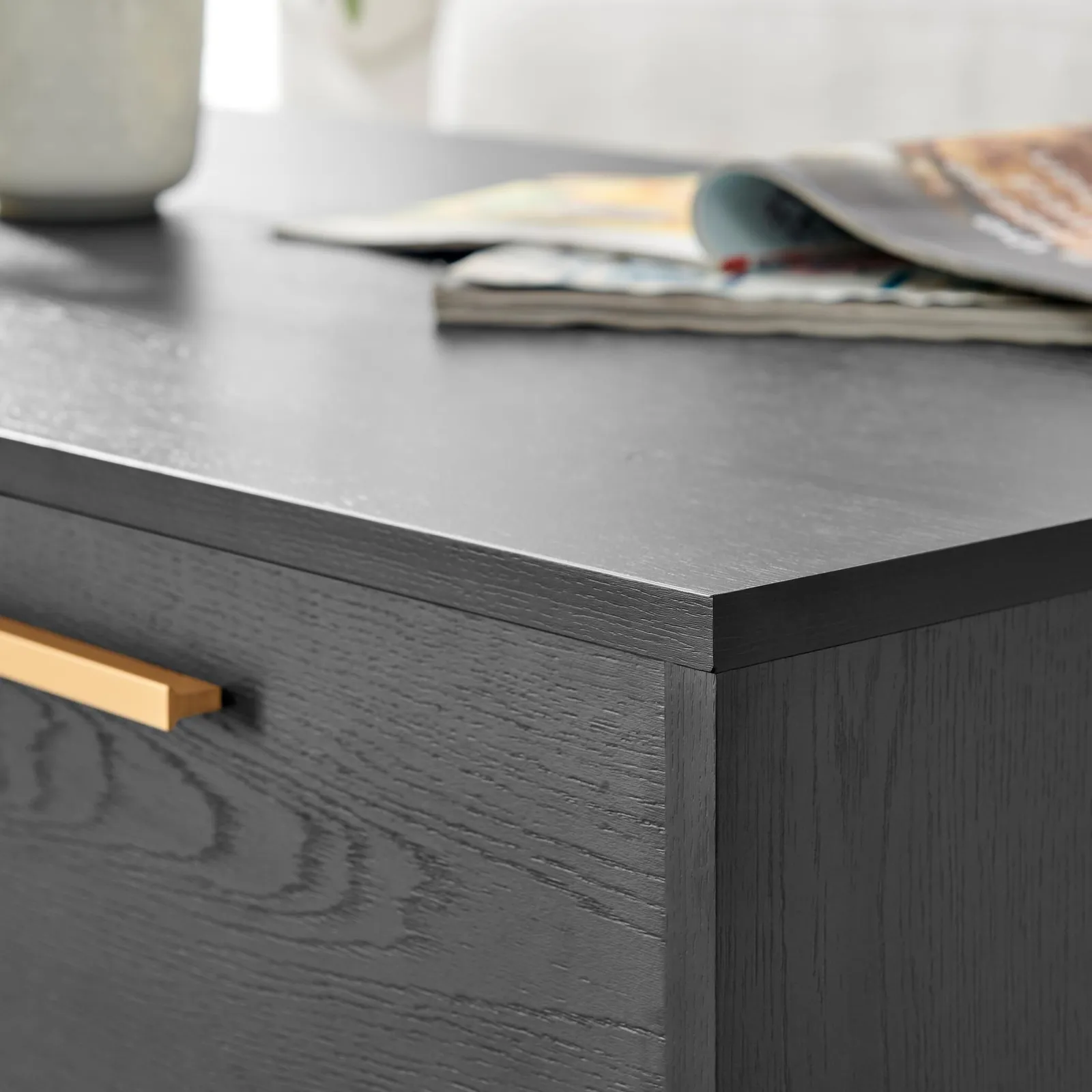 FurnitureboxUK Ivala Black & Copper Effect Storage Coffee Table 4