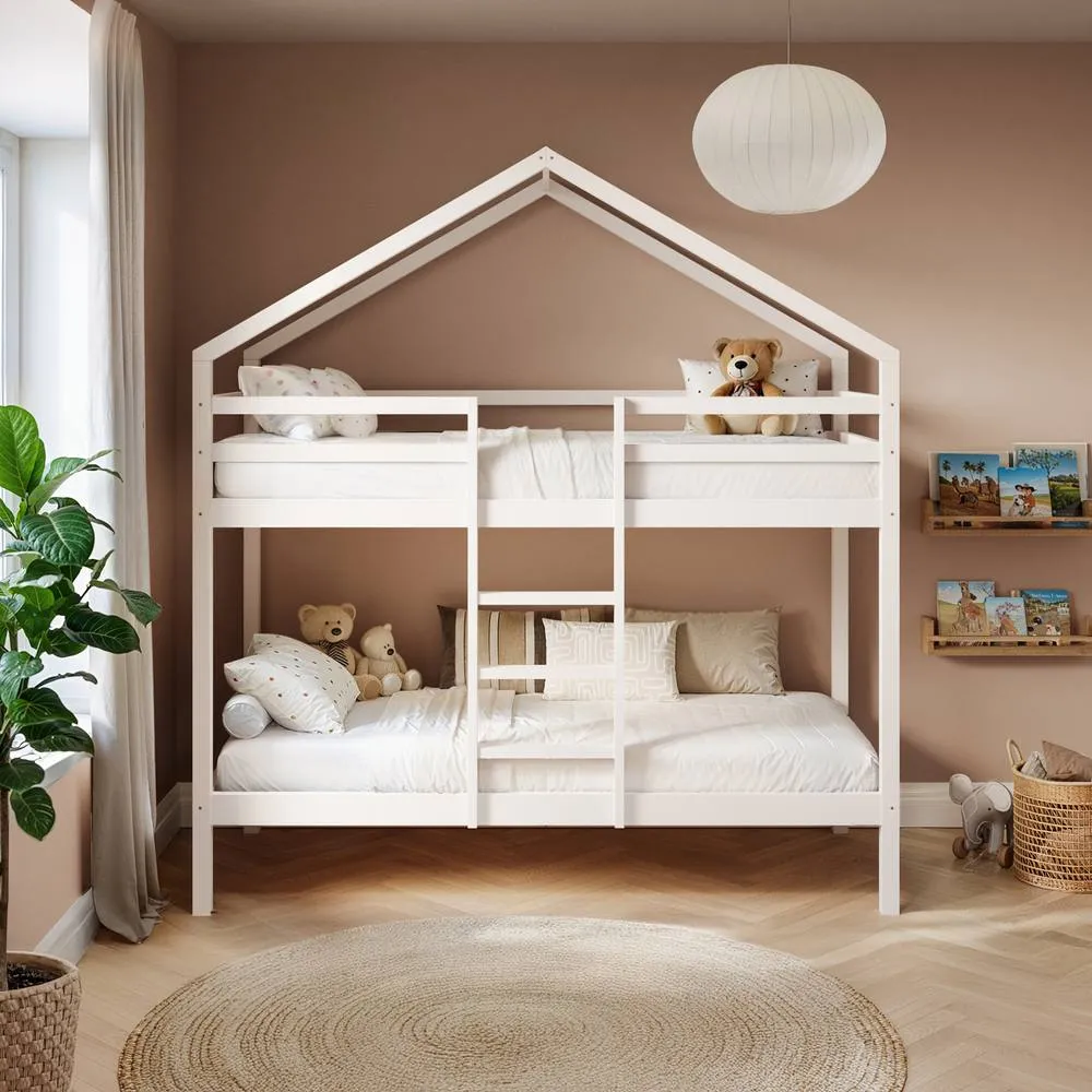 Flair Nest House Bunk Bed in White 2